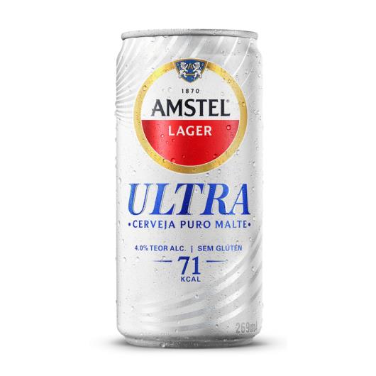 Cerveja Amstel Puro Malte Ultra Sem Glúten Lata 269ml - Imagem em destaque