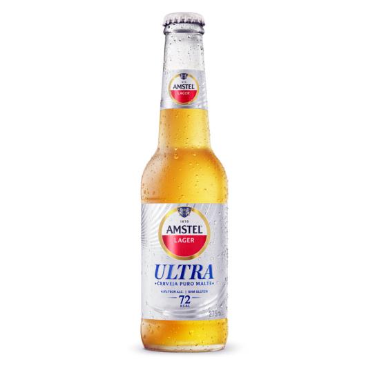 Cerveja Lager Puro Malte sem Glúten Amstel Ultra Long neck 275ml - Imagem em destaque