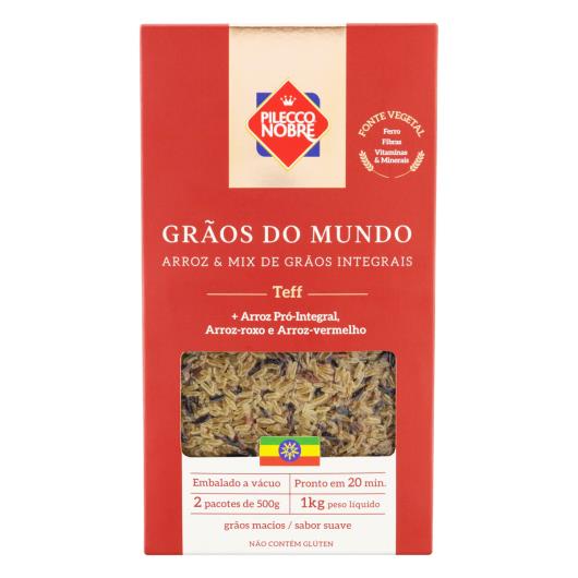 Arroz Integral com Teff Pilecco Nobre Grãos do Mundo Caixa 1kg - Imagem em destaque