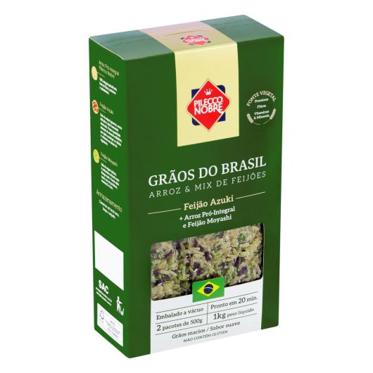 Arroz e Mix de Feijão Integral Pilecco Nobre Grãos do Brasil Caixa 1kg - Imagem em destaque