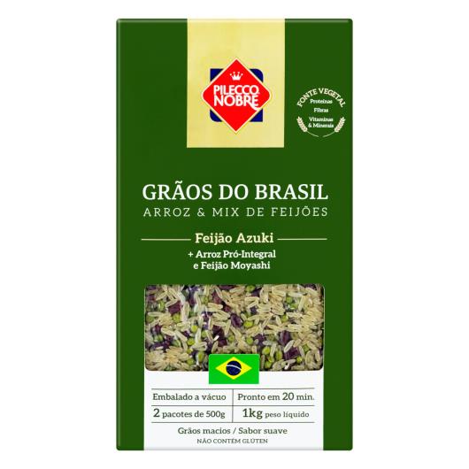 Arroz e Mix de Feijão Integral Pilecco Nobre Grãos do Brasil Caixa 1kg - Imagem em destaque
