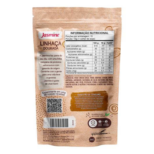 Linhaça Dourada em Grãos Jasmine Integral Pouch 150g - Imagem em destaque