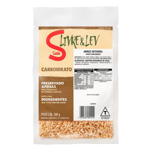 Arroz Integral Sadia Livre & Lev Carboidrato Pacote 100g - Imagem em destaque