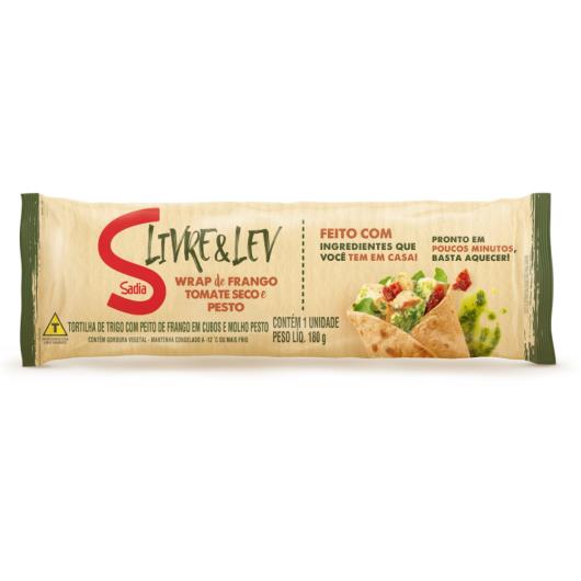 Wrap Frango Tomate Seco e Pesto Sadia Livre & Lev Pacote 180g - Imagem em destaque