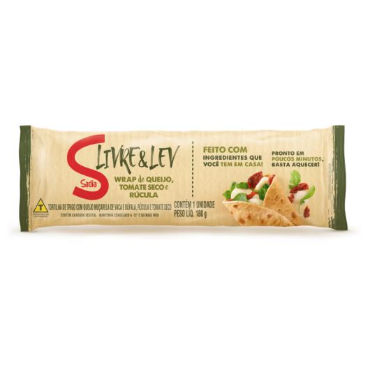 Wrap Queijo Tomate Seco e Rúcula Sadia Livre & Lev Pacote 180g - Imagem em destaque