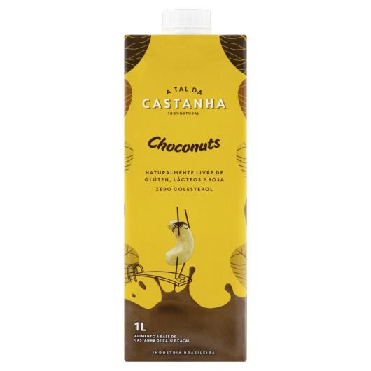Bebida à Base de Castanha-de-Caju e Cacau Orgânica Choconuts A Tal da Castanha Caixa 1l - Imagem em destaque