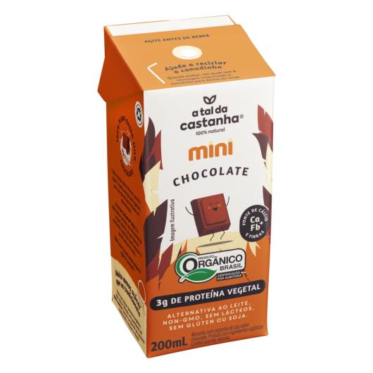 Bebida à Base de Castanha-de-Caju Orgânica Chocolate A Tal da Castanha Mini Caixa 200ml - Imagem em destaque