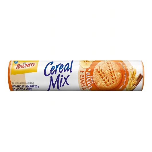 Biscoito Banana e Canela Triunfo Cereal Mix Pacote 135g - Imagem em destaque