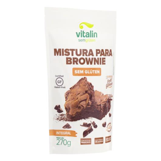 Mistura para Bolo Brownie Integral sem Glúten Vitalin Sachê 270g - Imagem em destaque