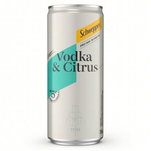 Bebida Mista Alcoólica Gaseificada Vodka & Citrus Schweppes Premium Drink Lata 310ml - Imagem em destaque