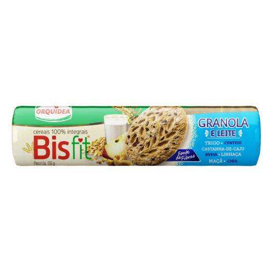 Biscoito Integral Granola e Leite Orquídea Bisfit Pacote 135g - Imagem em destaque