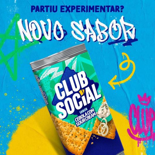 Pack Biscoito Cebola com Sour Cream Club Social Pacote 141g 6 Unidades - Imagem em destaque