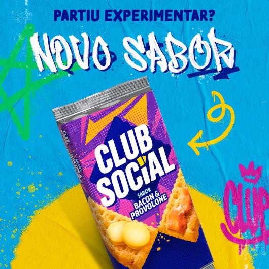 Biscoito Salgado Club Social Bacon & Provolone 141g - Imagem em destaque