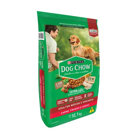 Ração DOG CHOW Cães Adultos Médios e Grandes Carne, Frango e Arroz 10,1kg - Imagem em destaque