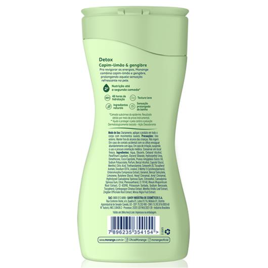 Hidratante Monange Detox com Ação Desodorante 200ml - Imagem em destaque