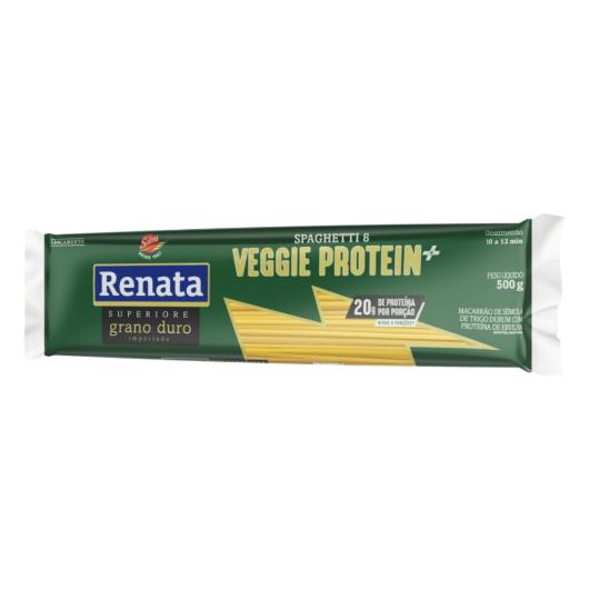 Macarrão de Sêmola de Trigo Grano Duro Spaghetti 8 Renata Superiore Veggie Protein+ Pacote 500g - Imagem em destaque