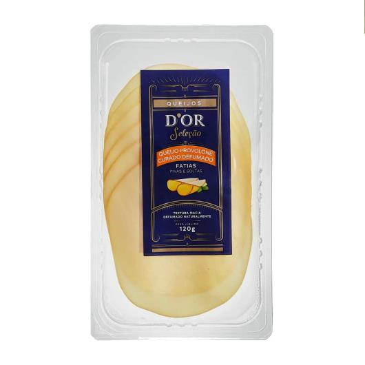 Queijo D'OR Tipo Provolone curado Defumado Fatiado 120g - Imagem em destaque