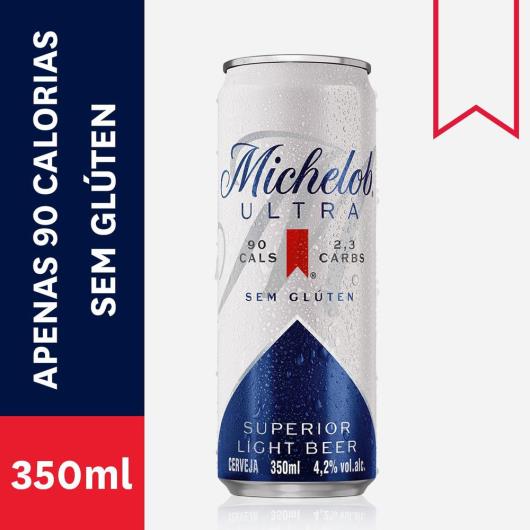 Cerveja de baixa caloria Michelob Ultra Sem glúten Lata 350ml - Imagem em destaque