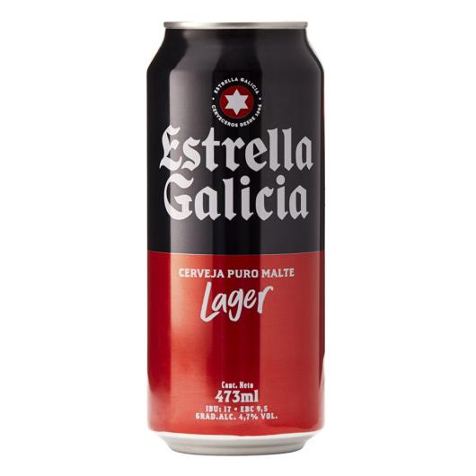 Cerveja Lager Premium Puro Malte Estrella Galicia Lata 473ml - Imagem em destaque