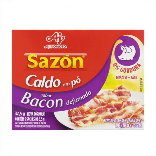 Caldo Pó Bacon Defumado Sazón Caixa 32,5g 5 Unidades - Imagem em destaque