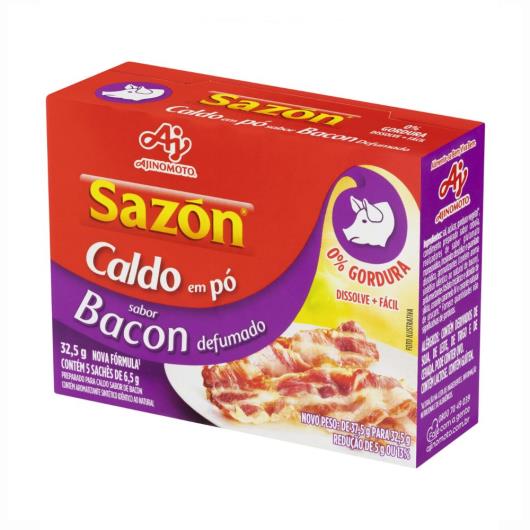 Caldo Pó Bacon Defumado Sazón Caixa 32,5g 5 Unidades - Imagem em destaque