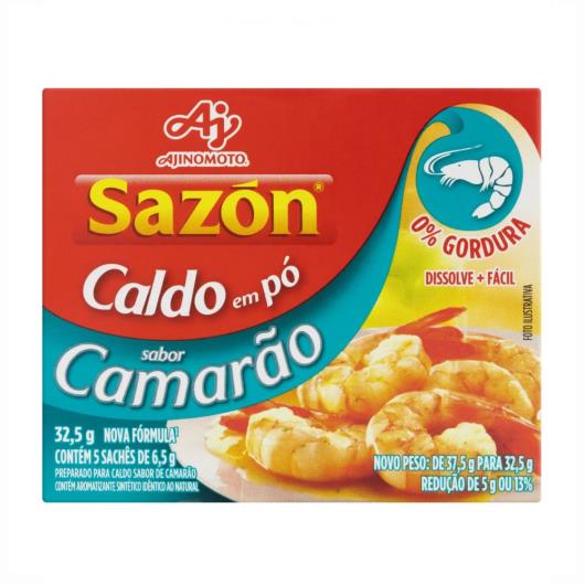 Caldo Pó Camarão Sazón Caixa 32,5g 5 Unidades - Imagem em destaque