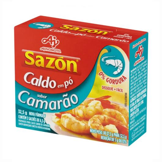 Caldo Pó Camarão Sazón Caixa 32,5g 5 Unidades - Imagem em destaque