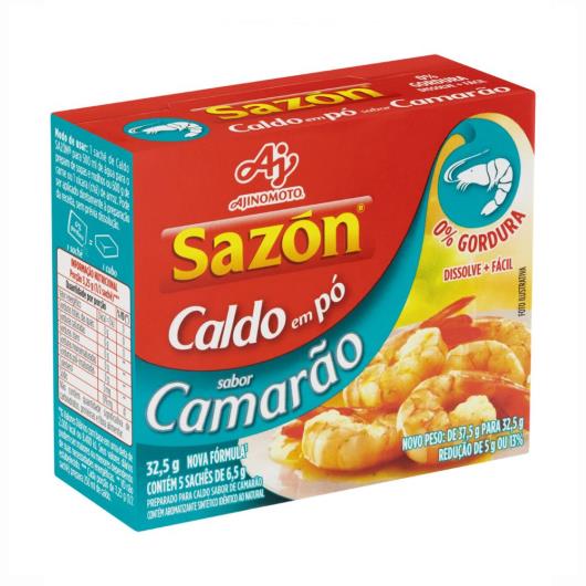 Caldo Pó Camarão Sazón Caixa 32,5g 5 Unidades - Imagem em destaque