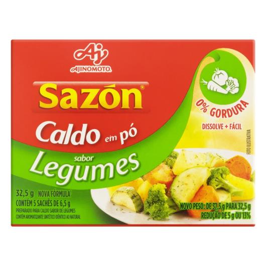 Caldo Pó Legumes Sazón Caixa 32,5g 5 Unidades - Imagem em destaque