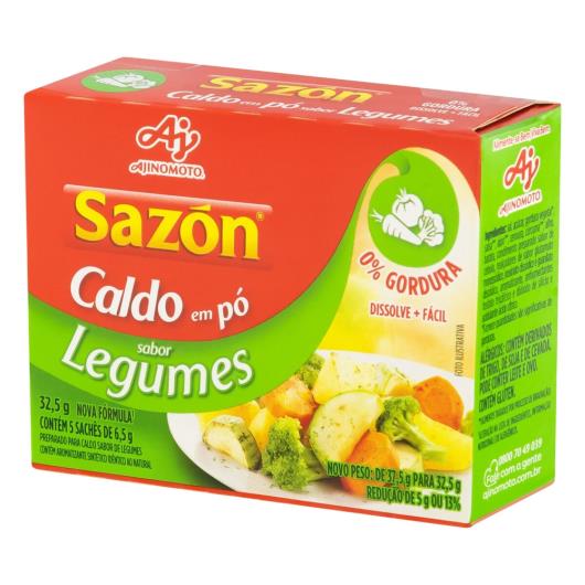 Caldo Pó Legumes Sazón Caixa 32,5g 5 Unidades - Imagem em destaque