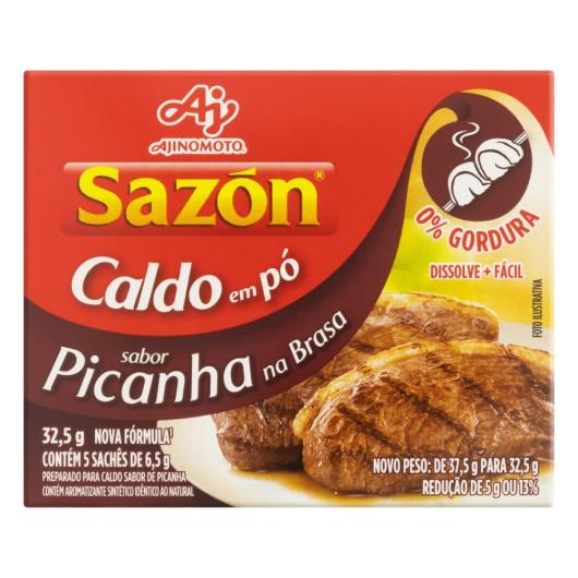 Caldo Pó Picanha na Brasa Sazón Caixa 32,5g 5 Unidades - Imagem em destaque