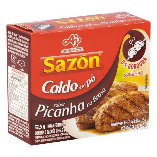 Caldo Pó Picanha na Brasa Sazón Caixa 32,5g 5 Unidades - Imagem em destaque