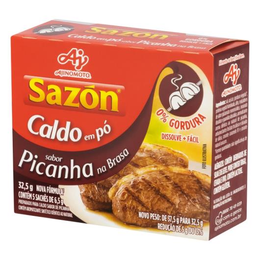 Caldo Pó Picanha na Brasa Sazón Caixa 32,5g 5 Unidades - Imagem em destaque