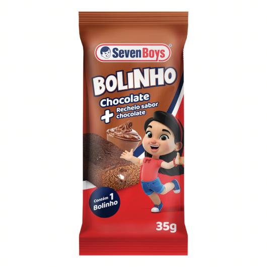 Bolinho Chocolate Recheio Chocolate Seven Boys Pacote 35g - Imagem em destaque