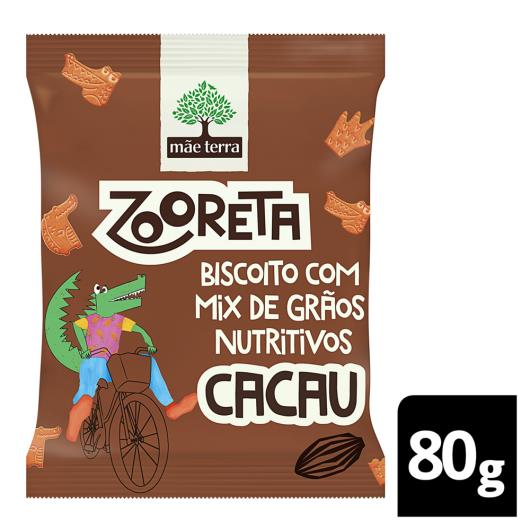 Biscoito orgânico integral cacau Mãe Terra Zooreta 80g - Imagem em destaque
