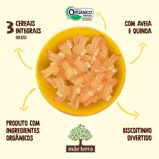 Biscoito Orgânico Infantil Mãe Terra Zooreta Maisena com Aveia e Quinoa 80g - Imagem em destaque