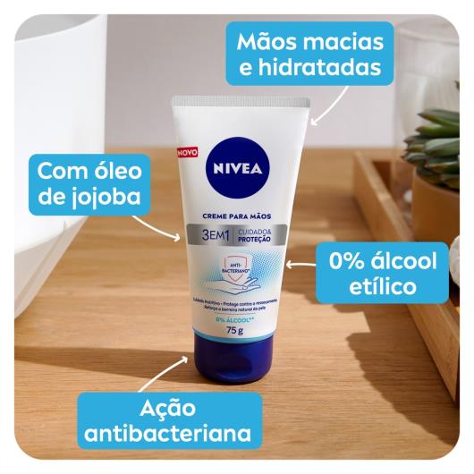 NIVEA Creme para as mãos  3 em 1 Ação Antibacteriana 75g - Imagem em destaque