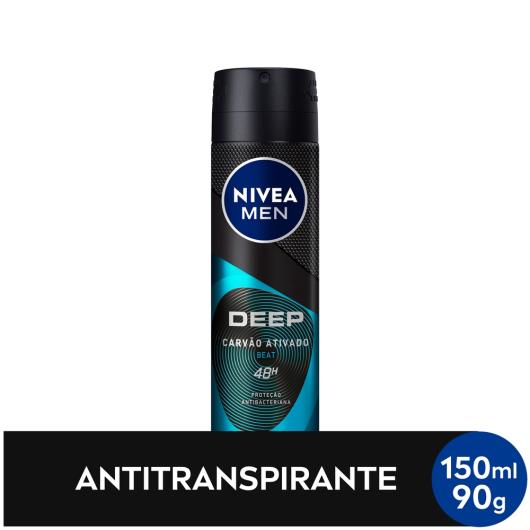 Antitranspirante Aerossol Carvão Ativado Beat Nivea Men Deep 150ml - Imagem em destaque