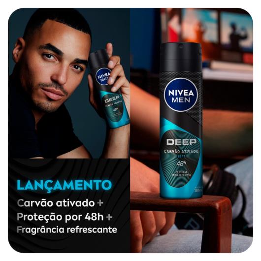 Antitranspirante Aerossol Carvão Ativado Beat Nivea Men Deep 150ml - Imagem em destaque