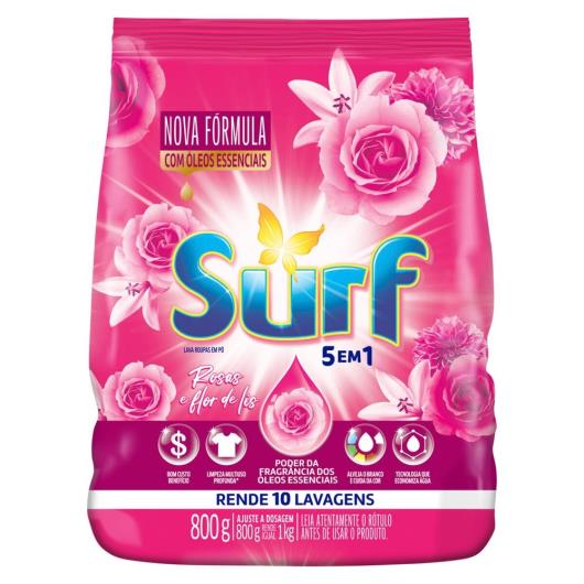 Sabão em Pó 5 em 1 Surf Rosas e Flor-de-Lis 800g - Imagem em destaque