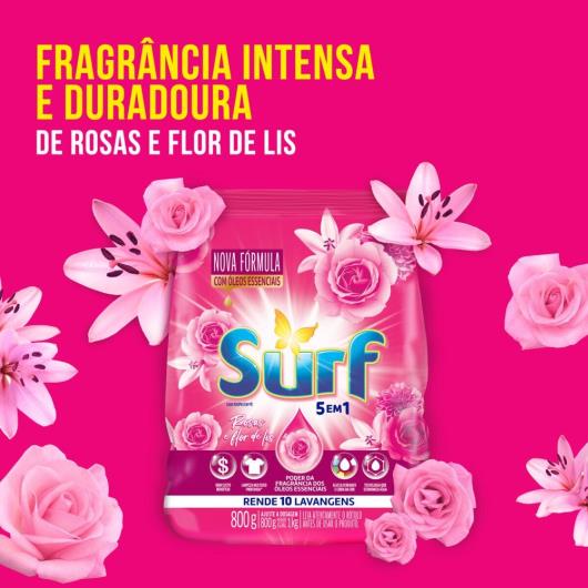 Sabão em Pó 5 em 1 Surf Rosas e Flor-de-Lis 800g - Imagem em destaque