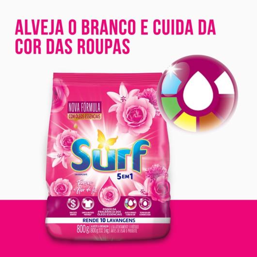 Sabão em Pó 5 em 1 Surf Rosas e Flor-de-Lis 800g - Imagem em destaque