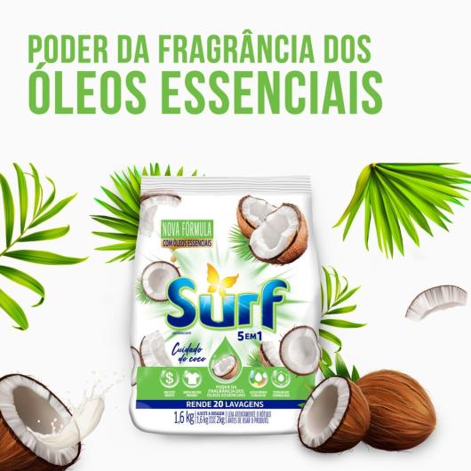 Sabão em Pó 5 em 1 Surf Cuidado do Coco 1,6kg - Imagem em destaque