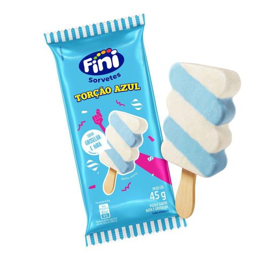 Picolé Groselha e Nata Torção Azul Fini Pacote 45g - Imagem em destaque