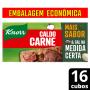 Caldo Tablete Carne Knorr Mais Sabor Caixa 152g 16 Unidades Embalagem Econômica