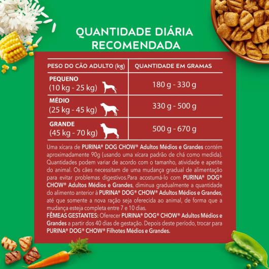 Ração DOG CHOW Cães Adultos Médios e Grandes Sabor Frango e Arroz 3kg - Imagem em destaque