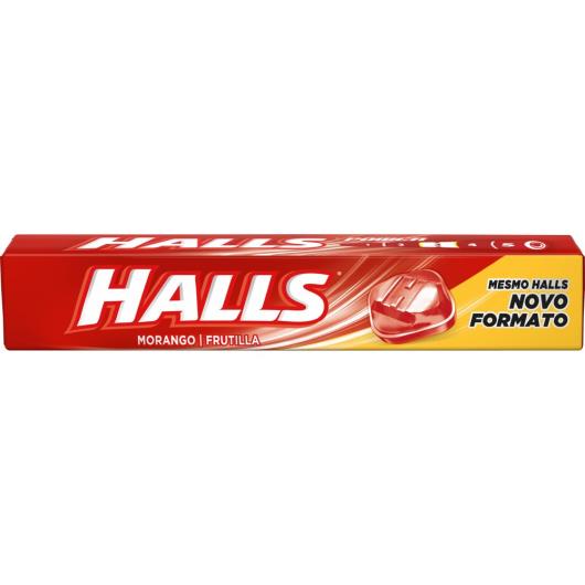 Bala Halls morango 84g pacote com 3 unidades - Imagem em destaque