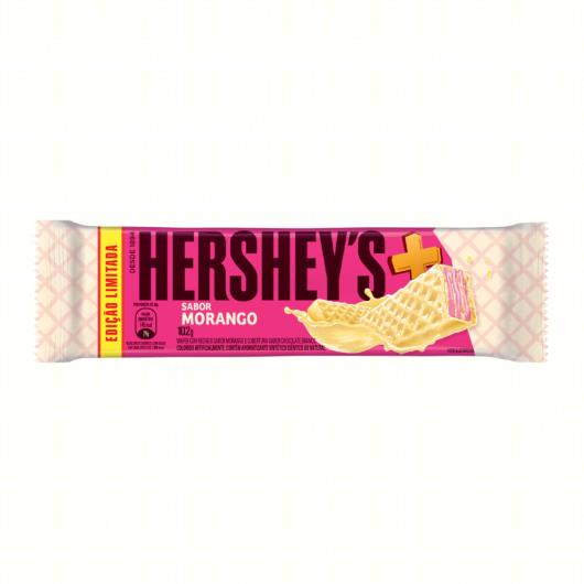 Wafer Hershey's Sabor Morango Cobertura Chocolate Branco 102g - Imagem em destaque