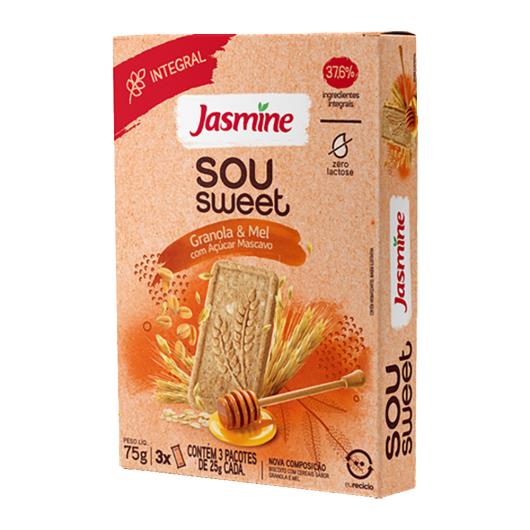 Biscoito Integral Granola & Mel Jasmine Sou Sweet Caixa 75g - Imagem em destaque