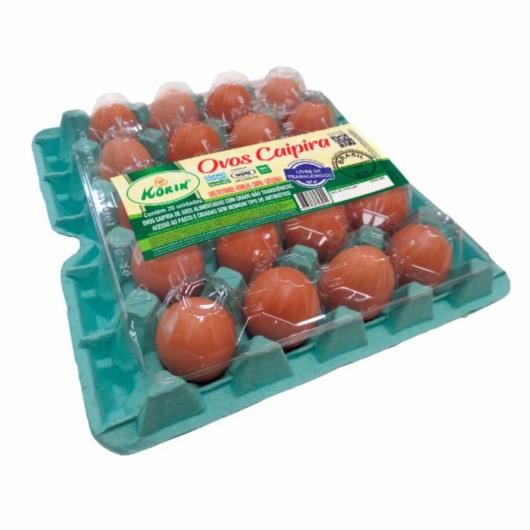 Ovos Korin Caipira Tipo Grande Vermelho 20 Unidades - Imagem em destaque